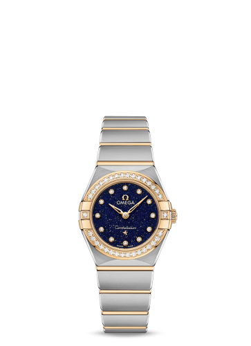 Omega Constellation Manhattan 25 Quartz Stainless Steel / Yellow Gold / Aventurine / Diamond